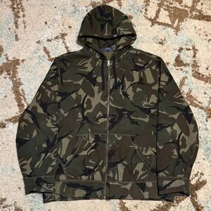 Polo Ralph Lauren Camo Camouflage Full Zip Hoodie Size 2XL